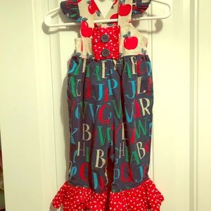 Eleanor Rose Apple Romper